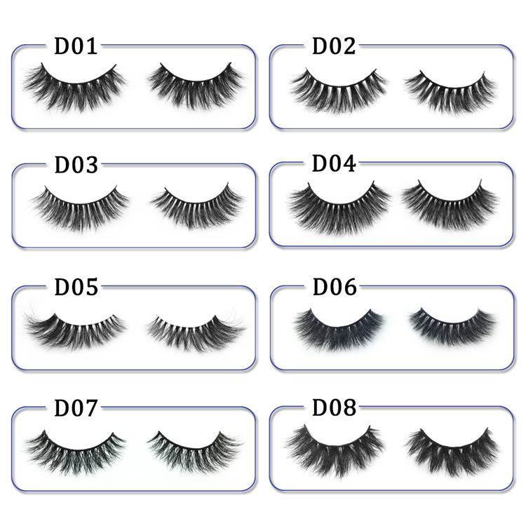 3D Mink Eyelashes,Strips Individual Mink Eyelash Private Label YH013